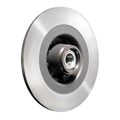 Brake discs with integrated wheel bearings