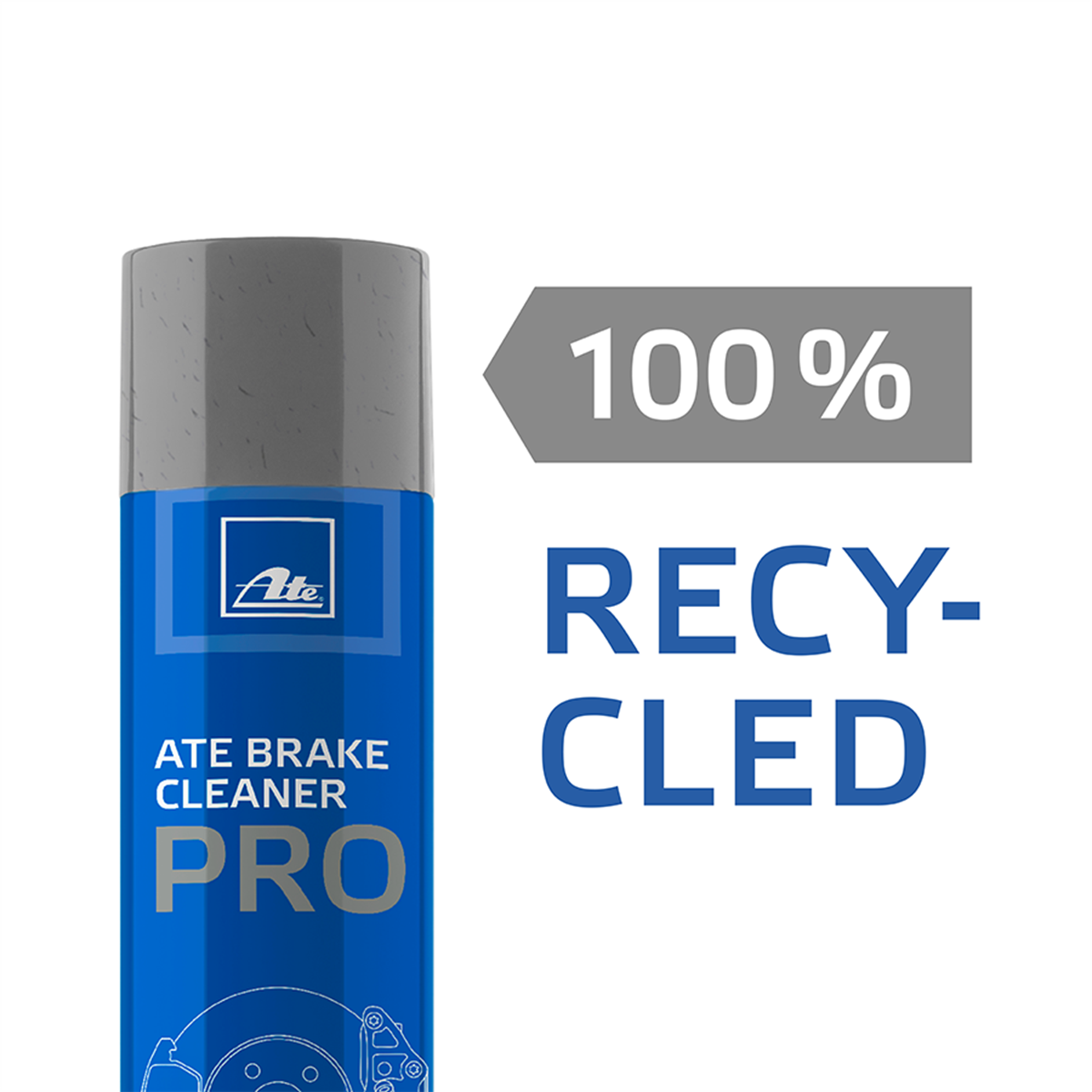Cap made of 100% recycled, uncoloured plastic